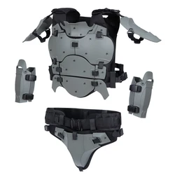Armadura táctica modular chaleco protección codos pecho entrepierna