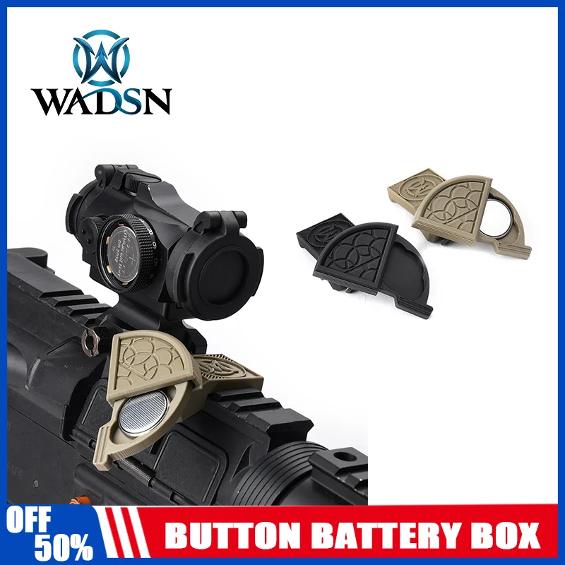 WADSN estuche táctico para batería de botón con fijación Picatinny