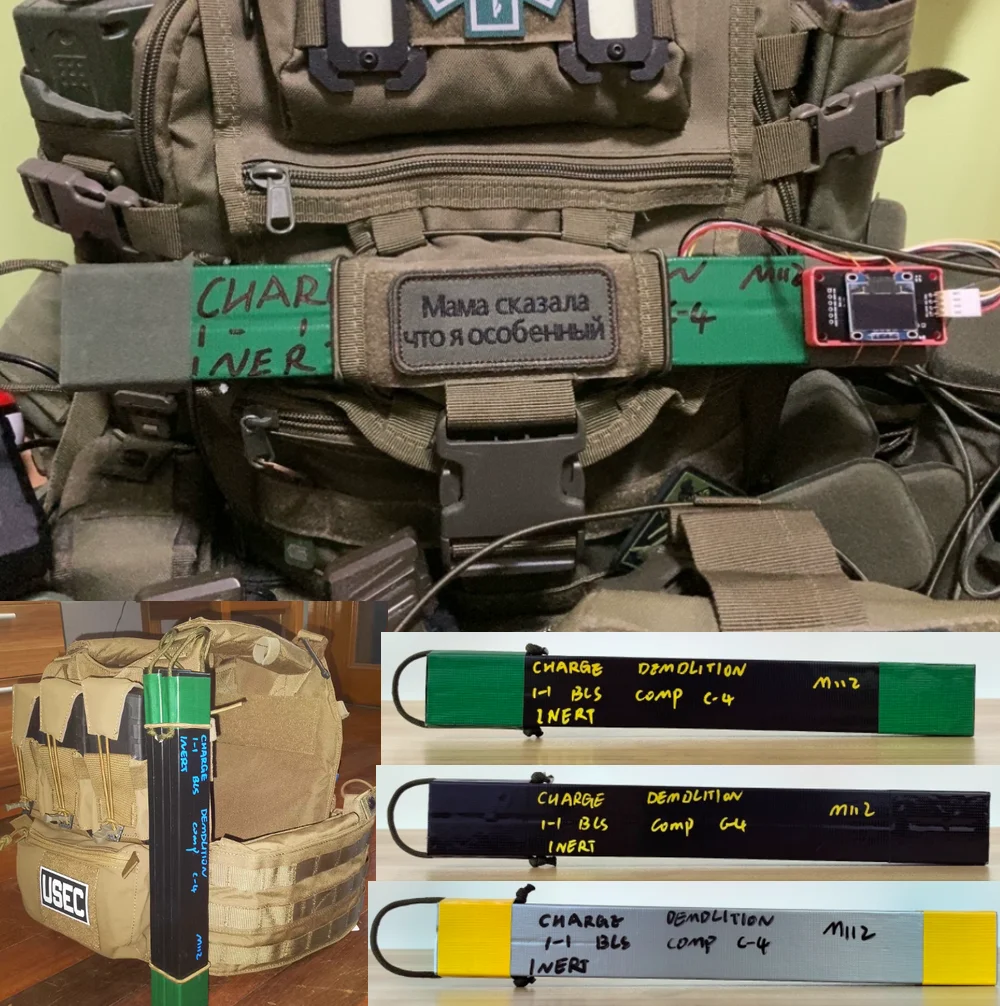 Accesorios tácticos C4 en EVA – Set simulado para cosplay militar - imagen 4