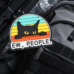 EW PEOPLE Parche moral PVC gato divertido – Táctico