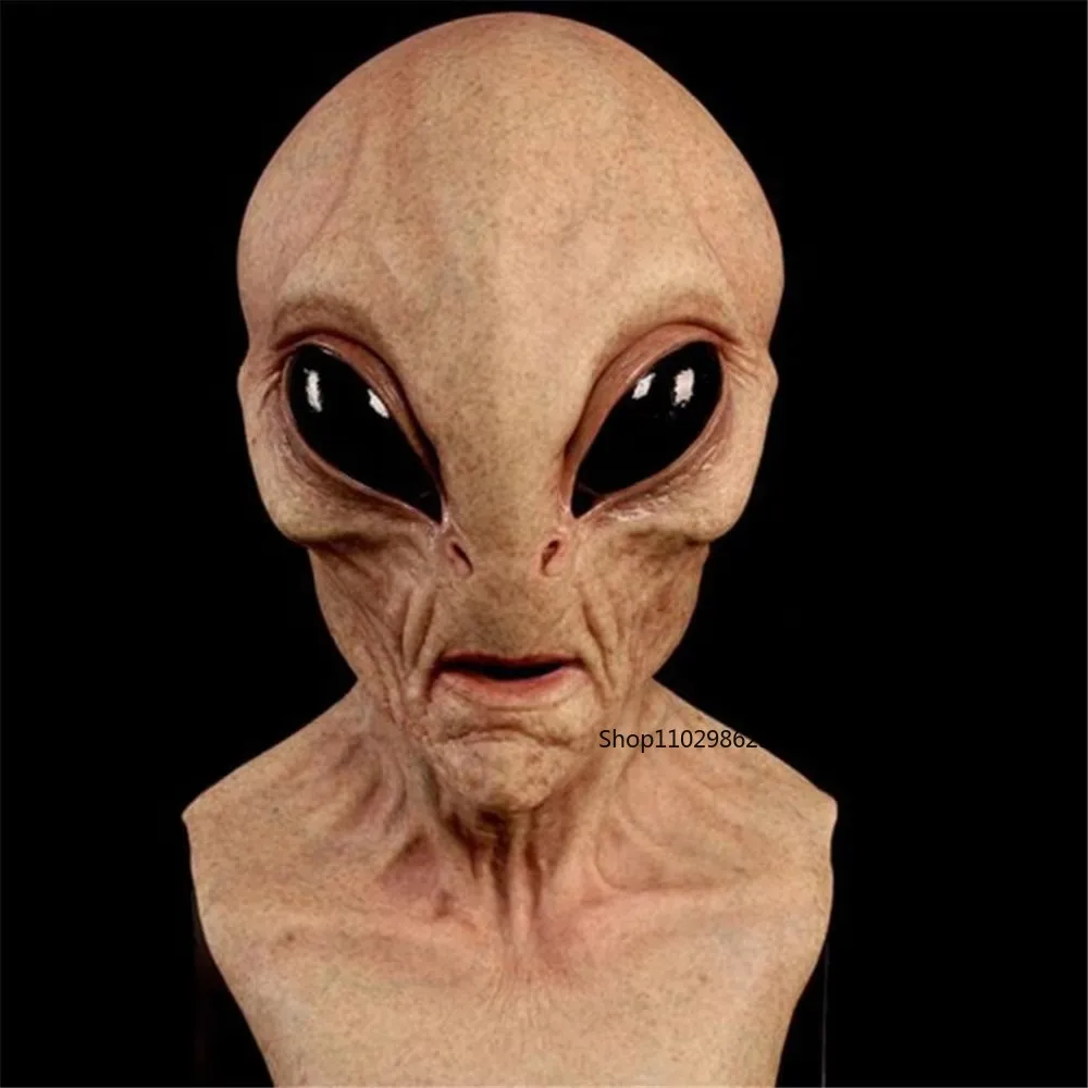 Máscara de látex alienígena OVNI – Halloween, cosplay y carnaval - imagen 5