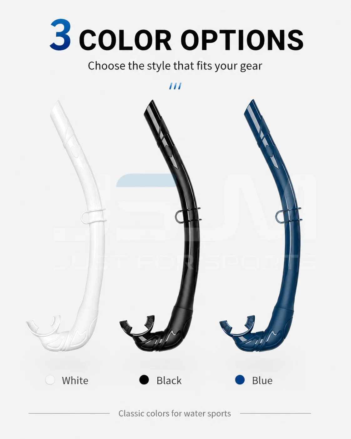 JSJM snorkel plegable de silicona freediving para apnea con funda - imagen 5