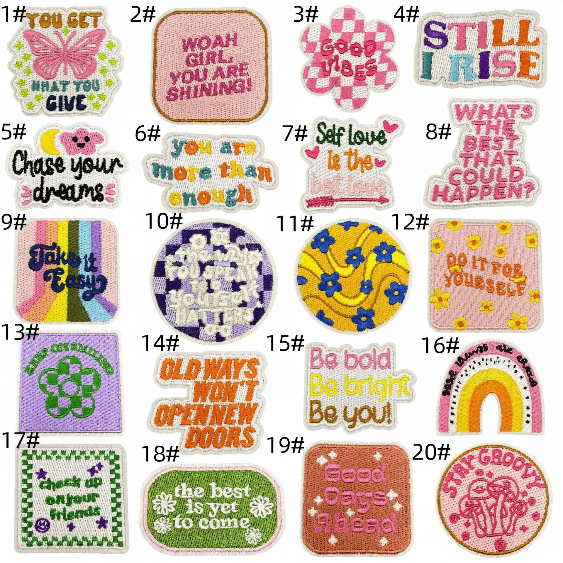Parche floral bordado