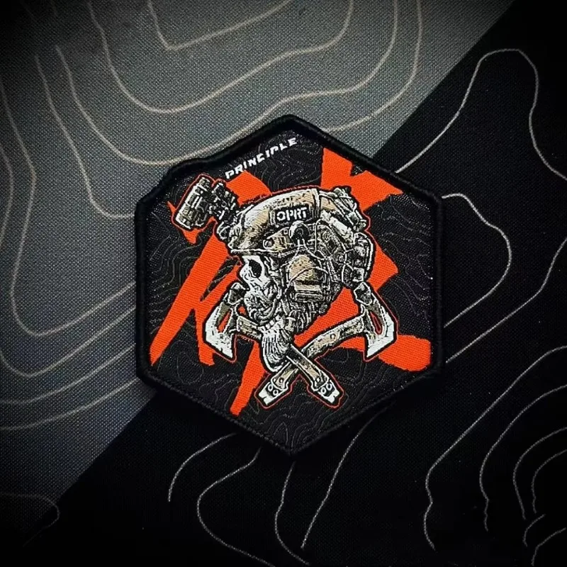 Parche táctico Saboteur fantasma gancho y bucle bordado para uniforme - imagen 5
