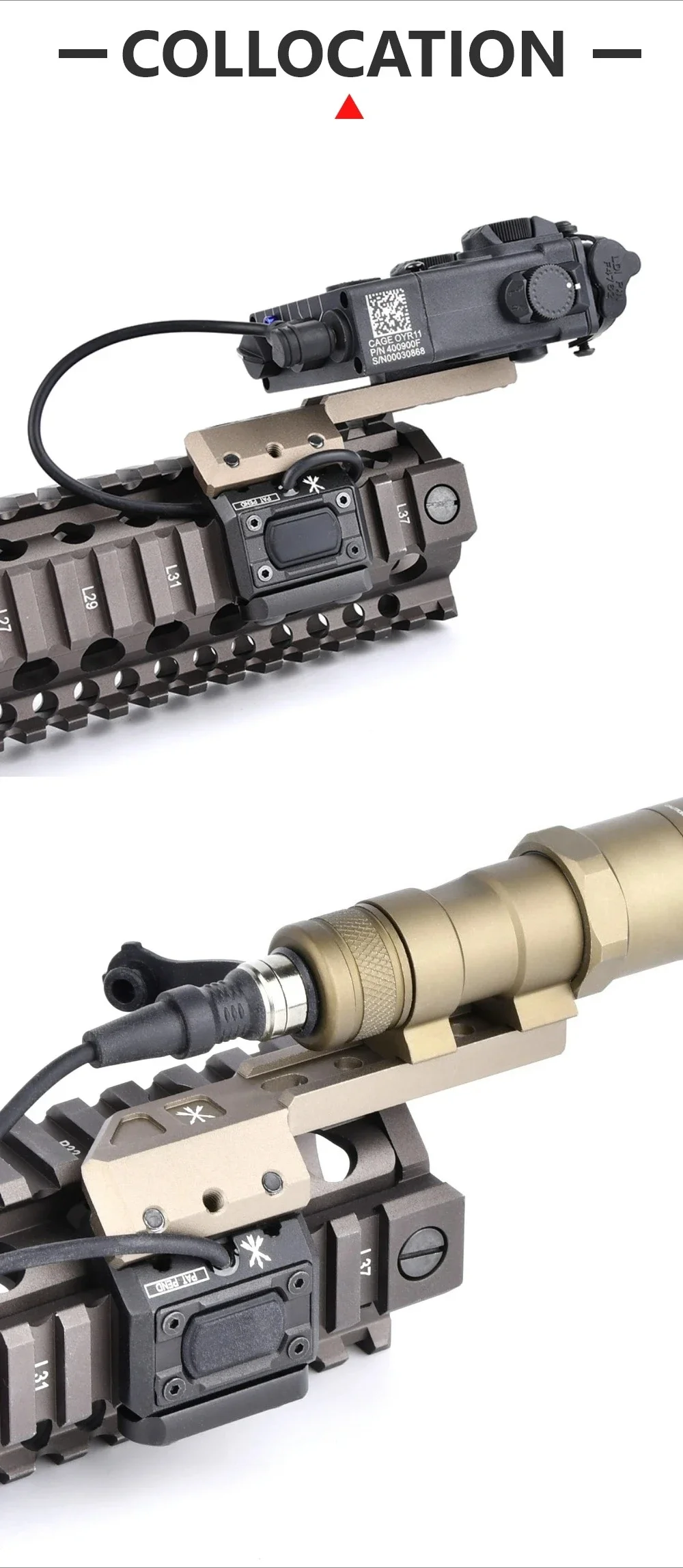 Montaje offset para mejorar accesibilidad sobre riel de 20 mm