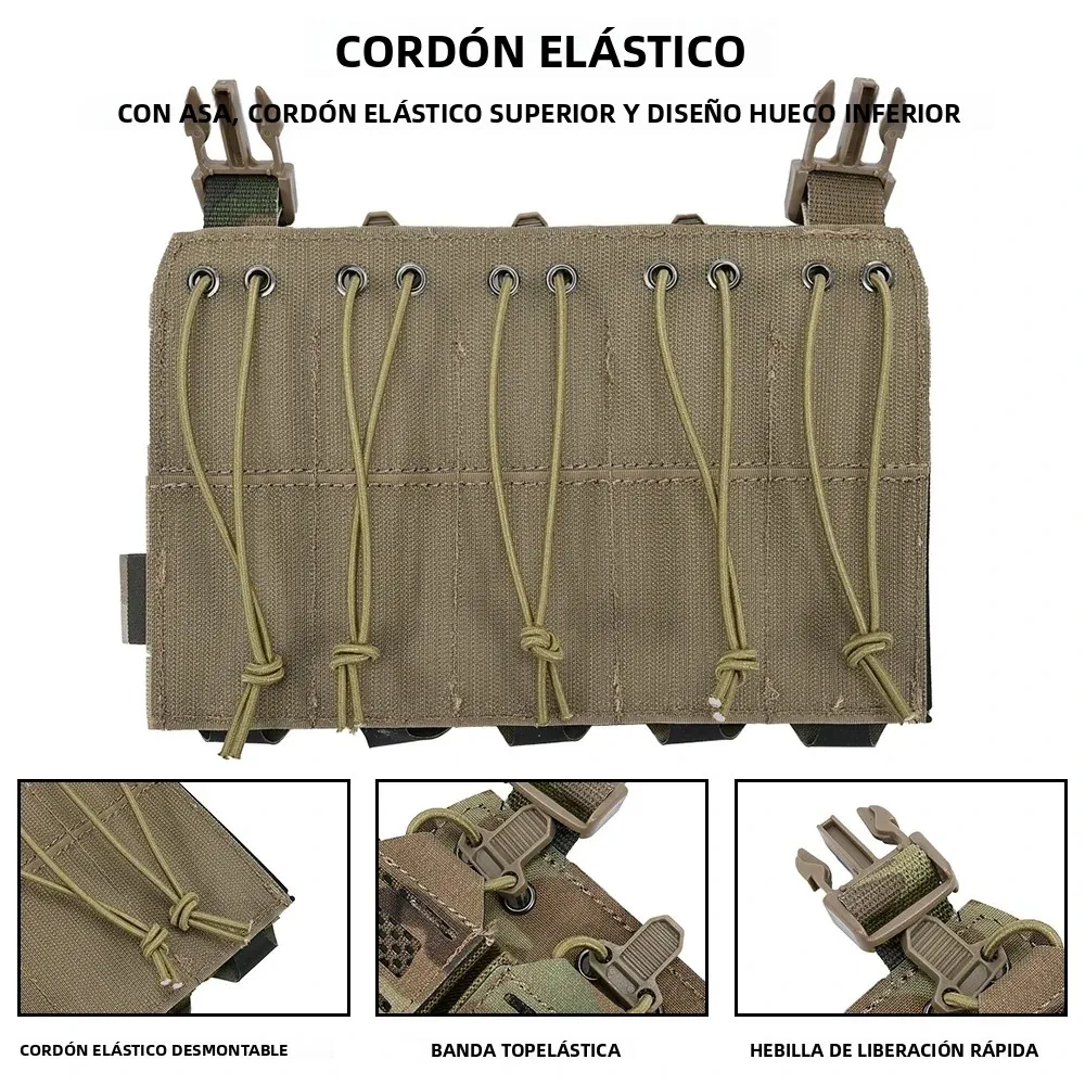 SINAIRSOFT Bolsa Táctica MP5 MP7 con MOLLE y Correas Elásticas - imagen 3