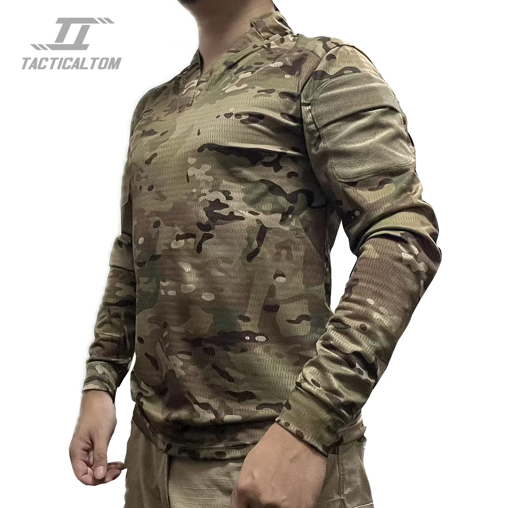 Tom Rangers camiseta táctica rugby verde RG manga larga secado rápido - imagen 4