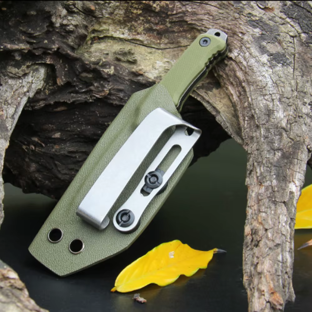 Cuchillo de supervivencia hoja fija G10 con funda Kydex