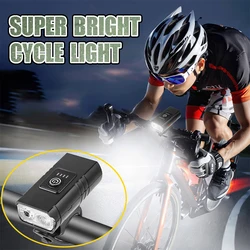 Luz delantera bicicleta LED recargable impermeable portátil para ruta