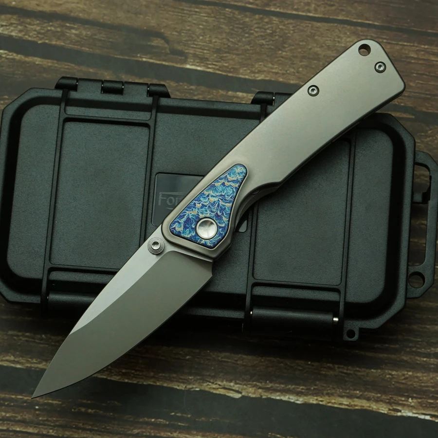 Rattlesnake Mini F03 cuchillo plegable M390 con mango titanio - imagen 3