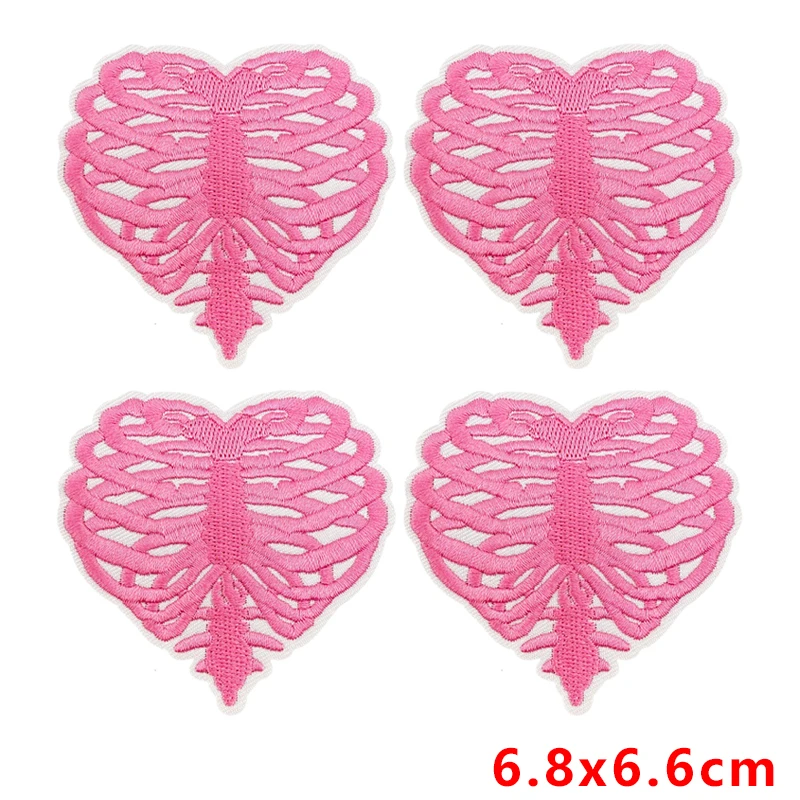 Parche termoadhesivo bordado Black Pink: corazones, mariposas y ojos - imagen 5