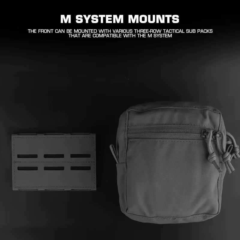 Panel faja MOLLE ajustable tres filas con velcro para cinturón - imagen 3