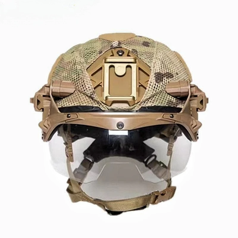 Vista frontal del casco táctico Paintball EX