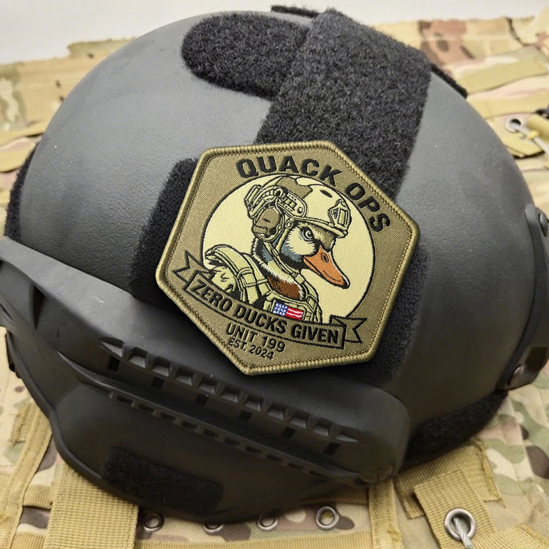 Parche táctico Quack Ops pato con velcro, insignia de moral - imagen 3