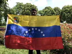 Bandera de Venezuela poliéster estrellas decoración