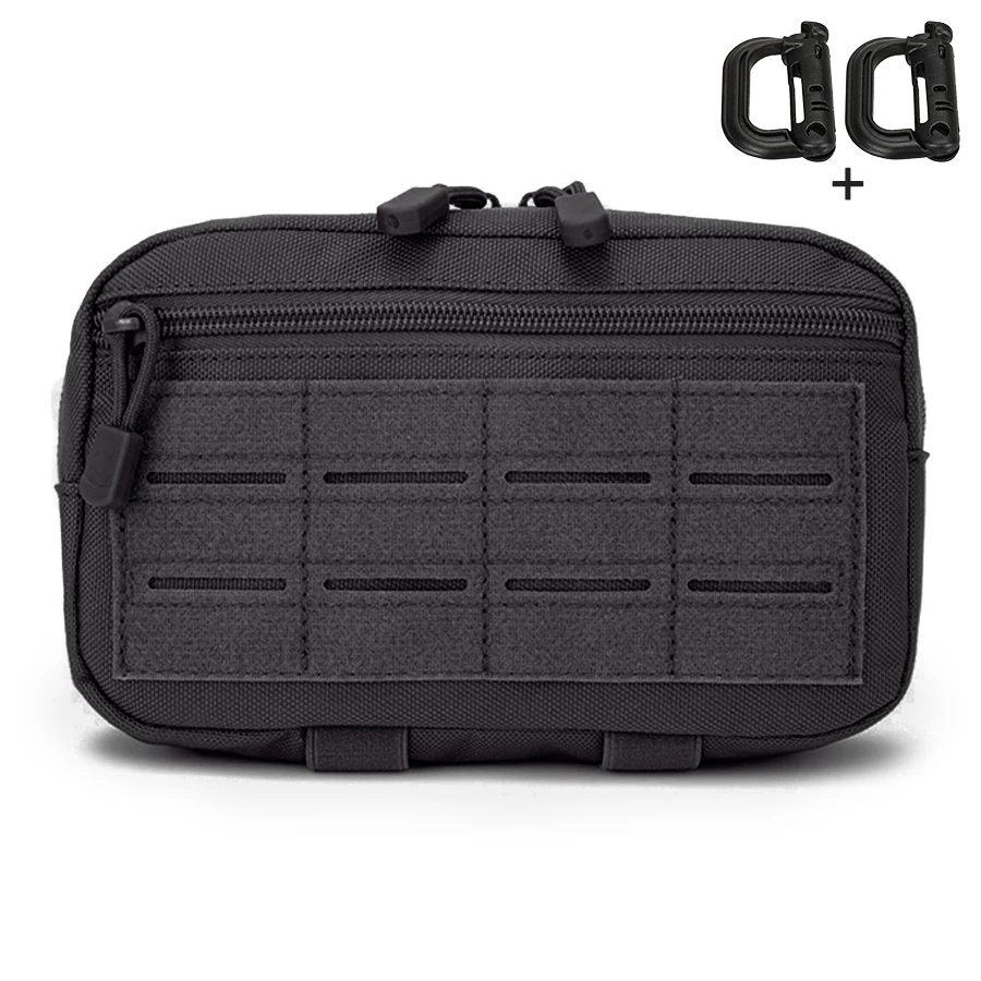 Riñonera táctica MOLLE portátil con panel adhesivo y correas