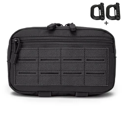 Riñonera táctica MOLLE portátil con panel adhesivo y correas
