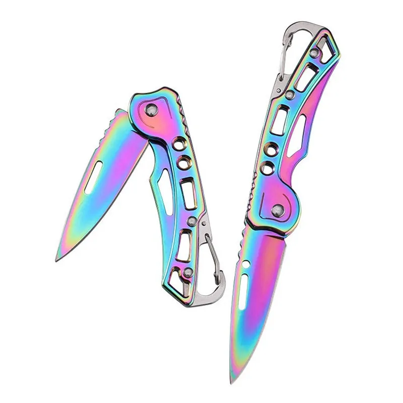 Cuchillo plegable EDC de bolsillo de acero inoxidable, mini multifunción portátil - imagen 4