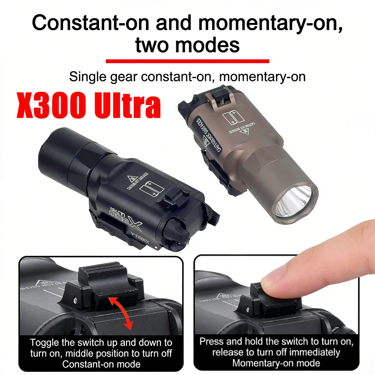 SureFire X300 Ultra linterna táctica con interruptor dual para rail - imagen 4