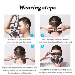 Respirador de media cara con gafas - proteccion polvo y bacterias
