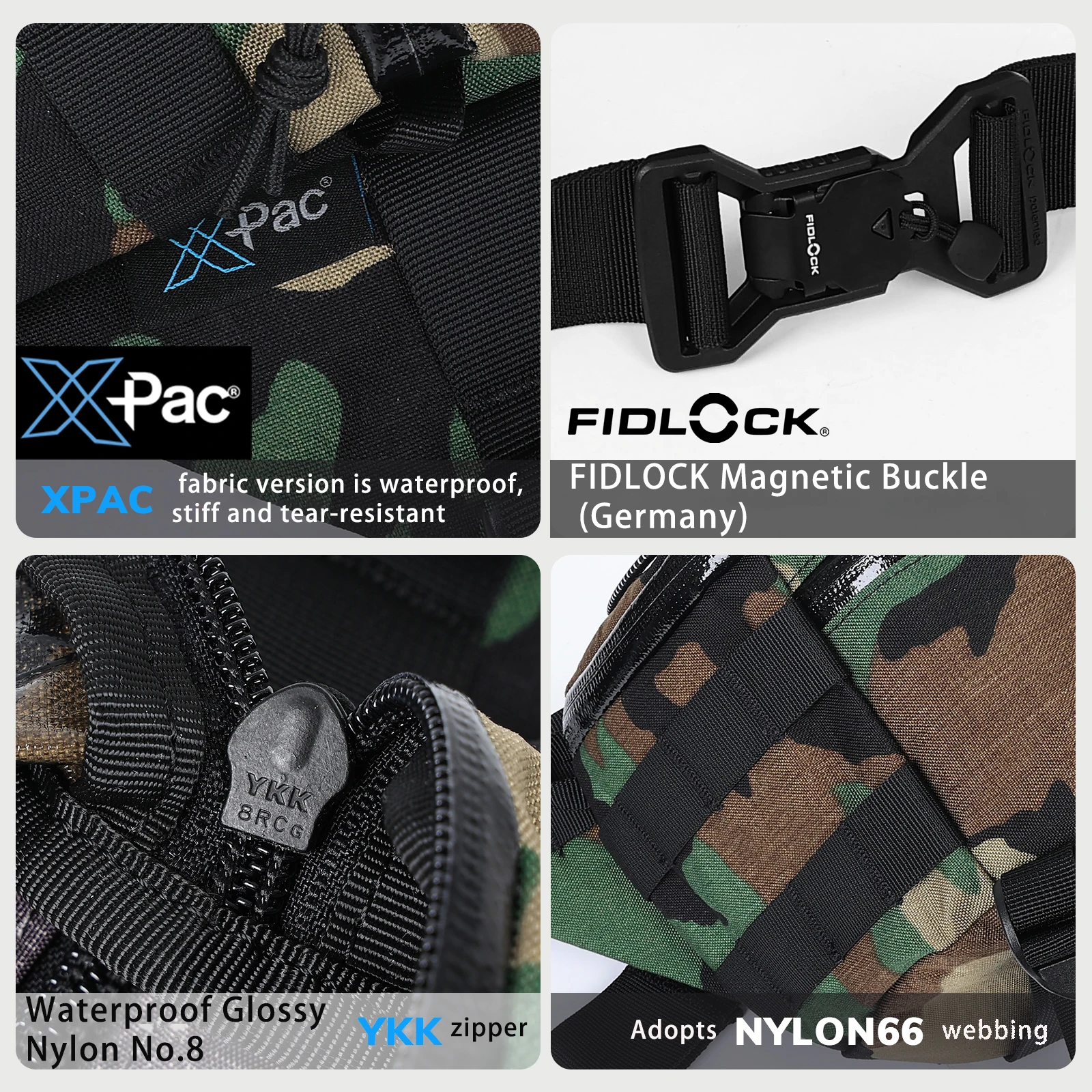 Riñonera táctica VOTAGOO X-Pac, bandolera para senderismo - imagen 2