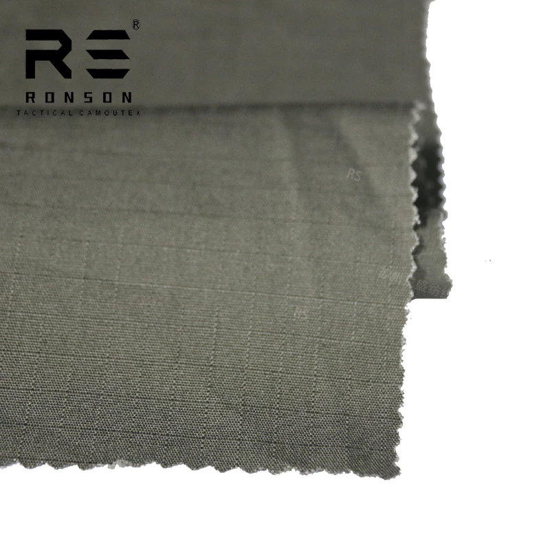 Tejido NYCO ripstop para uniforme táctico en verde militar sólido
