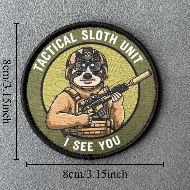 Parche táctico Sloth con gancho y bucle