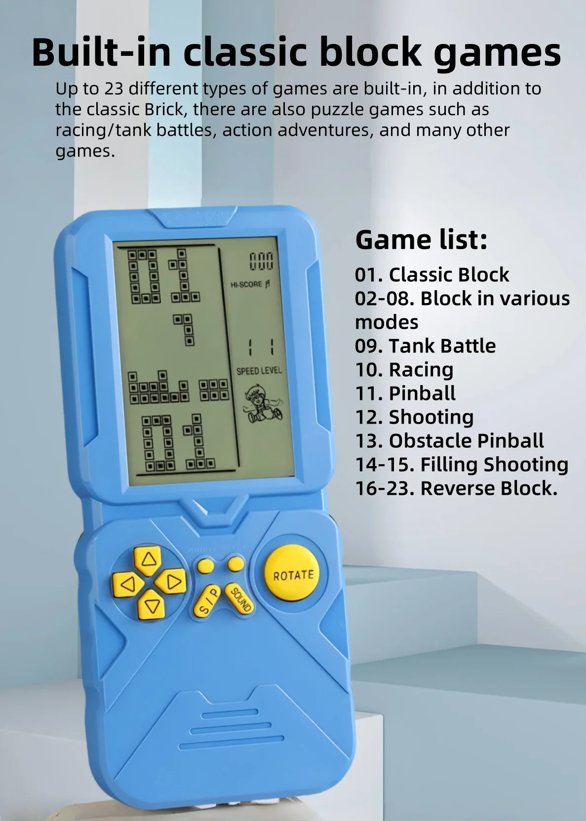 Selección de juegos en la pantalla de la consola