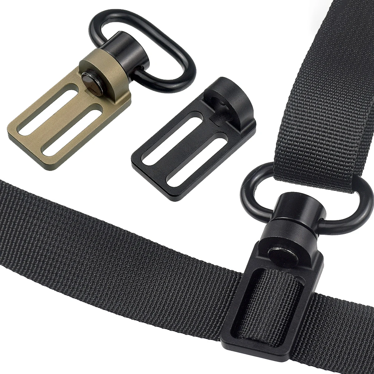 Adaptador Triglide QD 2 a 1 punto para correas caza y airsoft - imagen 4