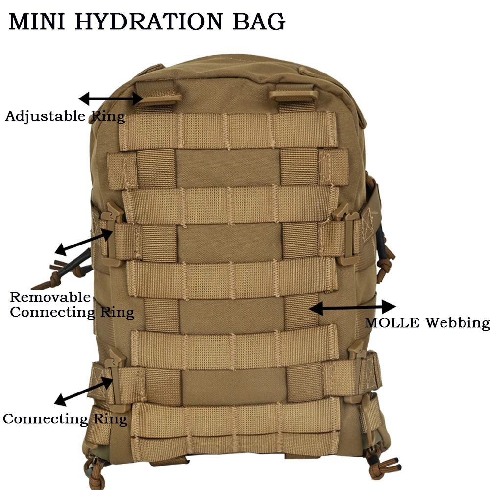 Mini Bolsa de Hidratación con Mochila Táctica - imagen 4