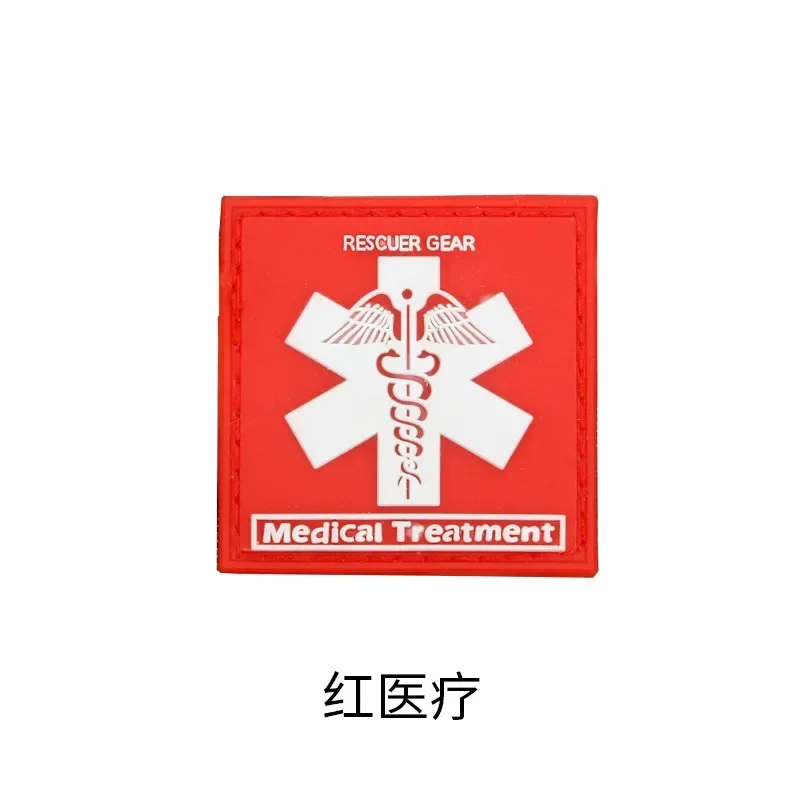 Parche táctico médico calavera PVC 3D con caduceo - imagen 5