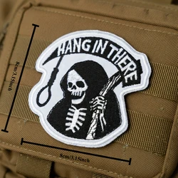 Parche bordado Velcro Cruz de la Muerte para chaquetas y mochilas