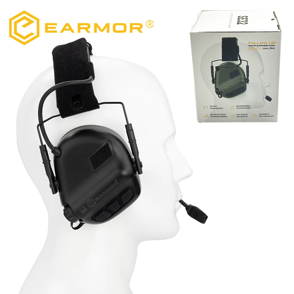 EARMOR M32 SE Orejeras de tiro tácticas con reducción de ruido - imagen 2