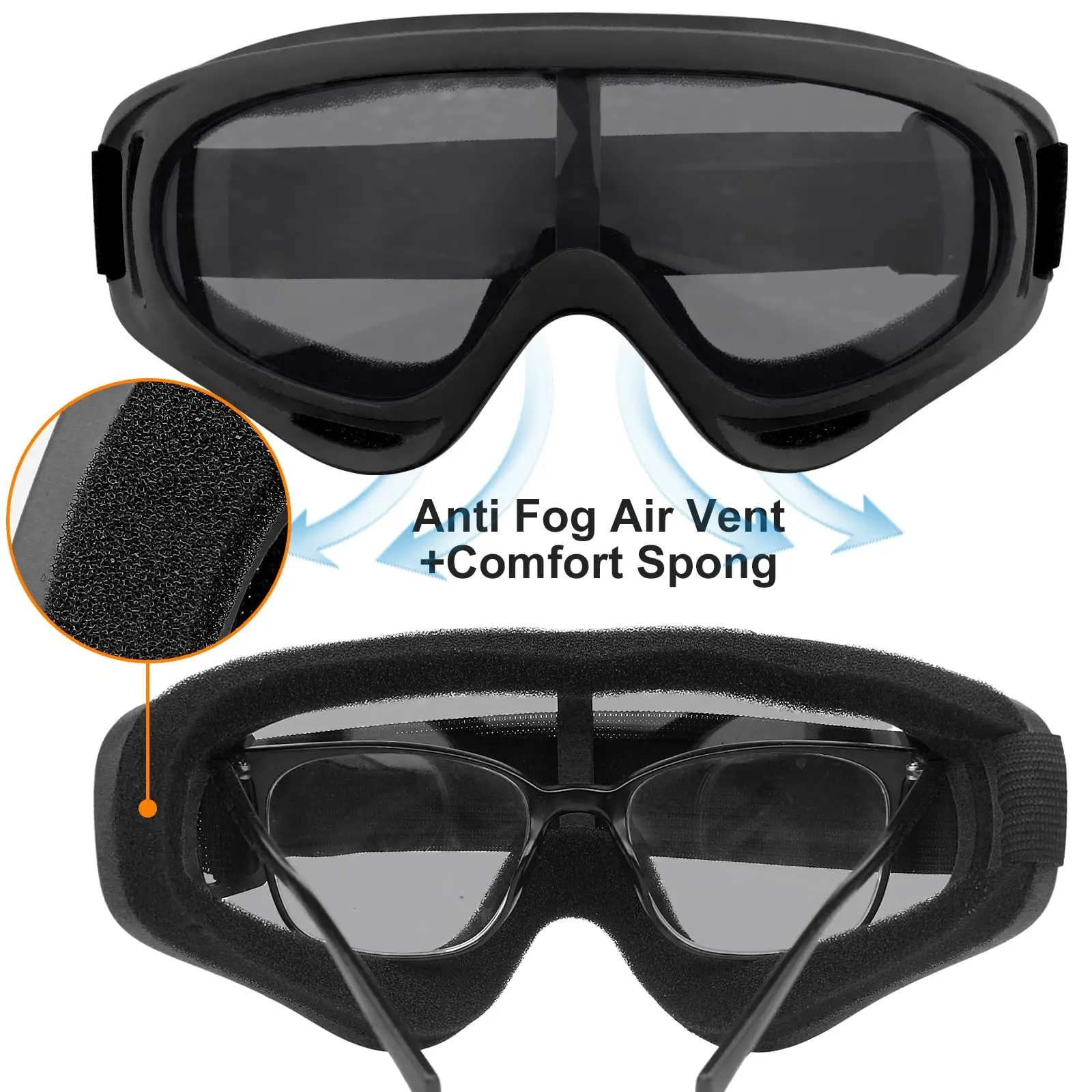 Casco táctico airsoft integral con máscara elástica y gafas antivaho - imagen 4
