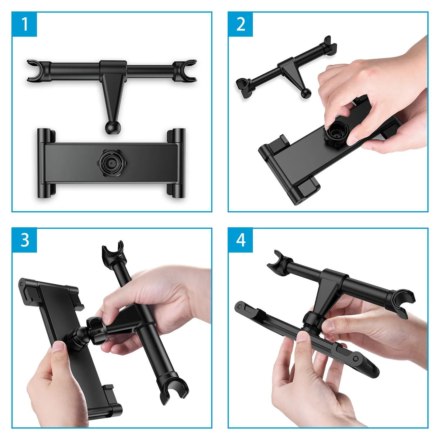 Soporte para tableta y teléfono coche con anclaje a reposacabezas - imagen 4