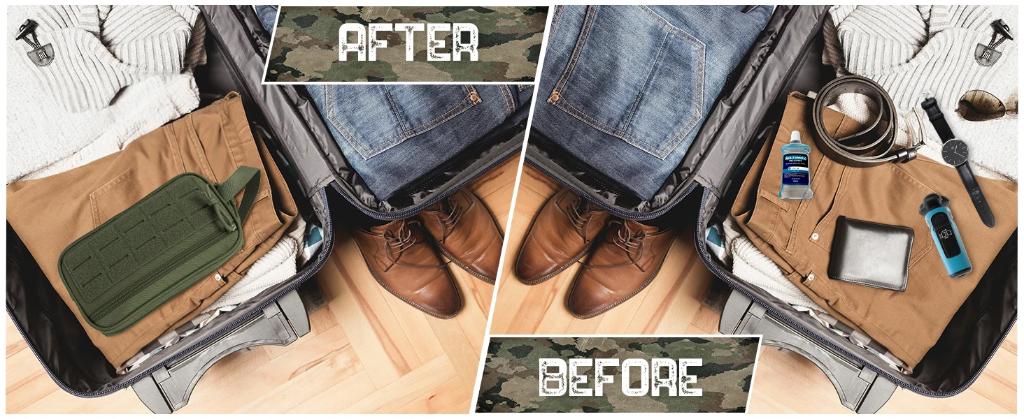 Detalle del sistema Molle del neceser