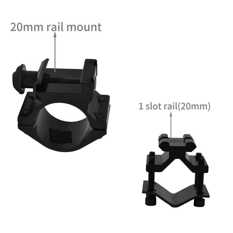 Montaje rail táctico para linterna y láser – Desmontable 1 pulgada - imagen 5