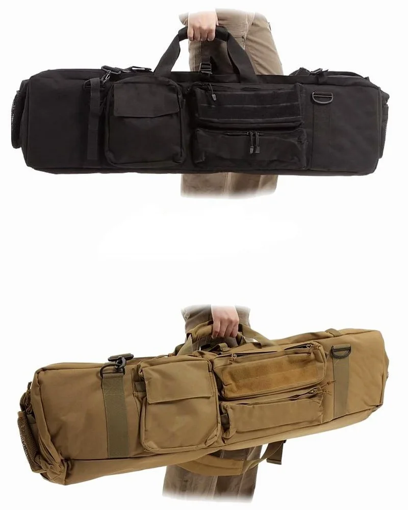 Mochila tactica MOLLE con bolsa doble para rifle y estuche carabina - imagen 4