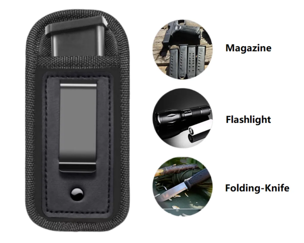 Funda cargador pistola 9mm .40 con clip cinturón – Glock, Ruger, XD - imagen 2