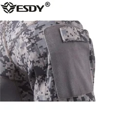 Camiseta táctica militar estilo USA manga larga camuflaje