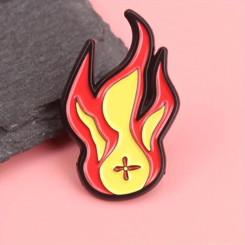 Valor Blazing pin esmaltado primeros auxilios – llama carmesí cruzada - imagen 4