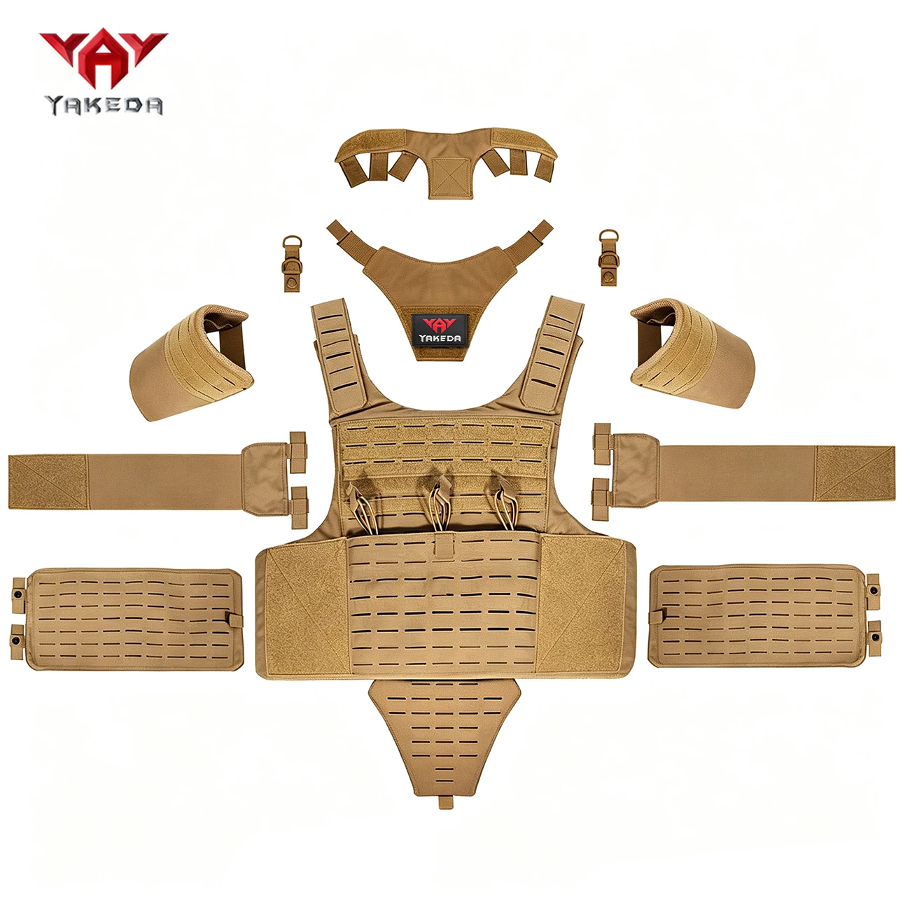 Chaleco de caza YAKEDA MOLLE corte láser ligero con protección cuello - imagen 3