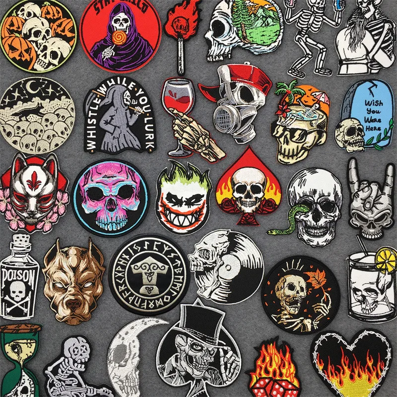 Parche bordado punk rayas – Aplicable chaleco táctico o mochila - imagen 2