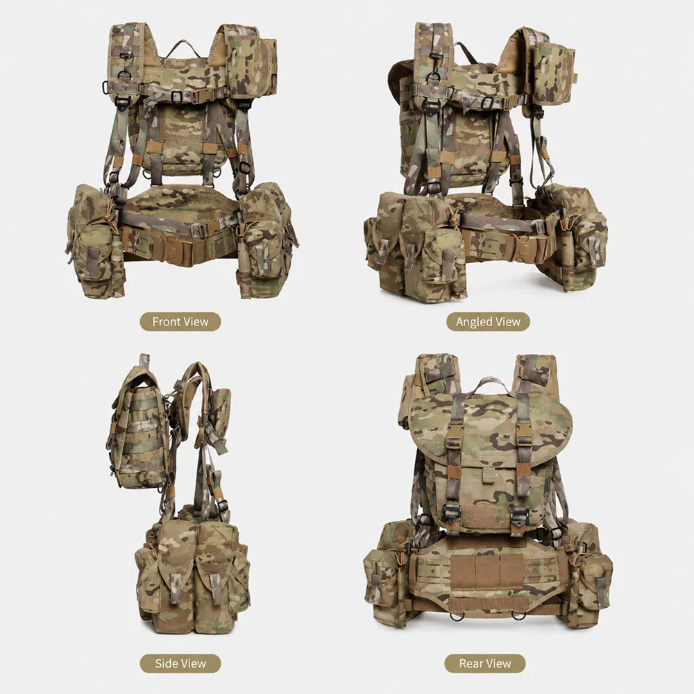 Chaleco táctico modular ajustable con bolsas utilitarias