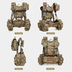 Chaleco táctico modular ajustable con bolsas utilitarias