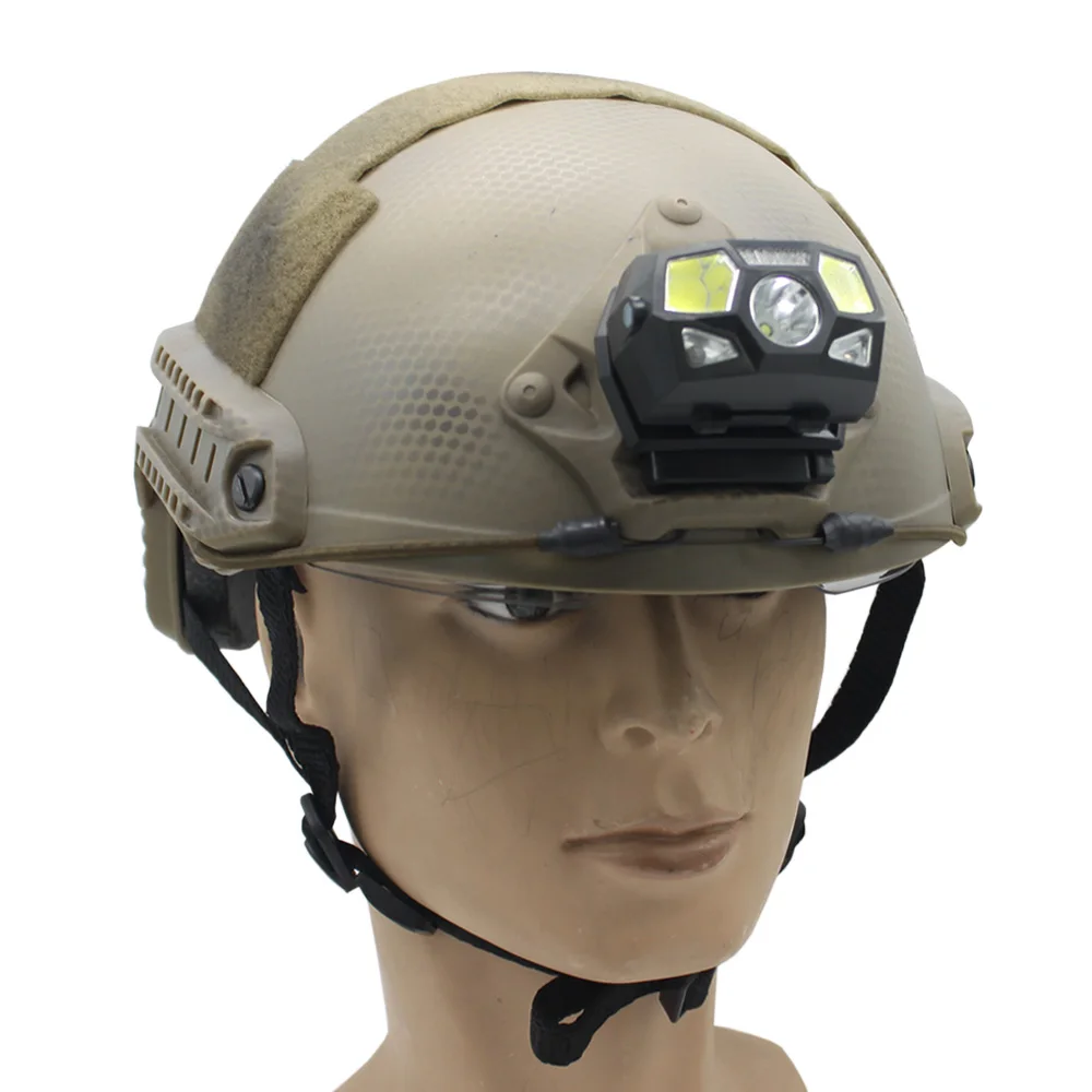 Fwoyonze Linterna Frontal Táctica FAST MICH USB Impermeable - imagen 4