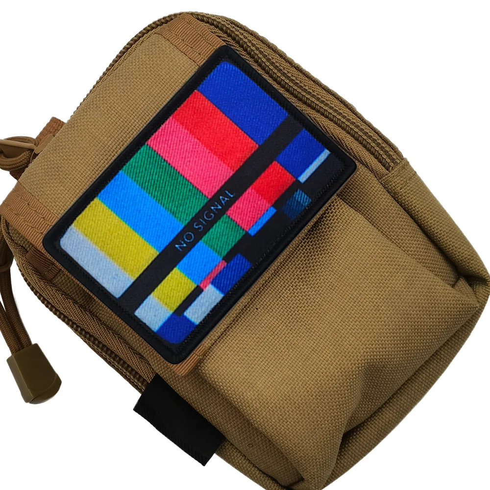 Parche táctico PVC Prohibido señal TV color para mochila - imagen 5