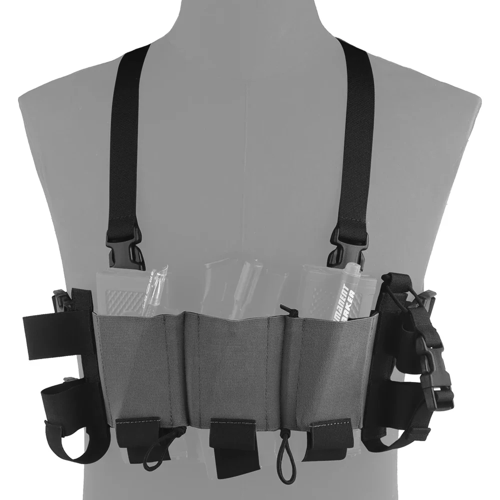 Chaleco táctico Poseidon Defense WG portacargadores 5.56/9MM + radio Grenadine - imagen 2
