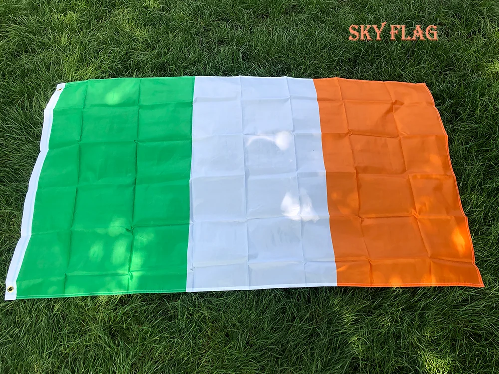 Bandera colgante de Irlanda en poliéster verde blanco naranja - imagen 4
