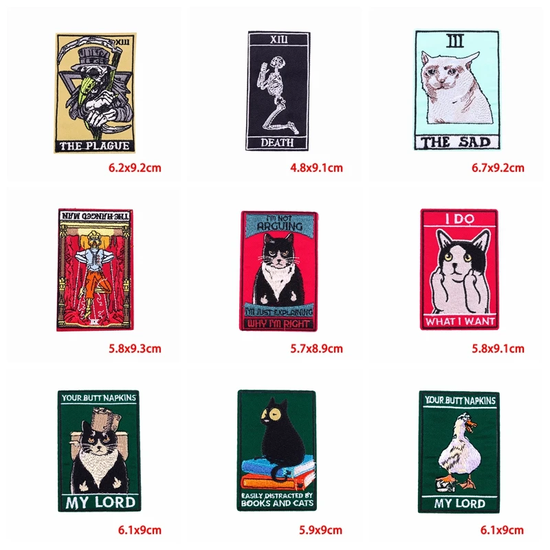Parches bordados de gato y rana tarot - Para coser o planchar - imagen 4